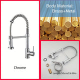 1pc All Copper Spring Single Handle Single Hole Rotary Faucet, Sink Bathroom Drawing Black Electroplated Low Pressure Faucet, Household Replacement Accessories