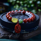 Women's red agate bracelet
