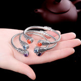 Handmade Indonesian style ladies topaz bracelet