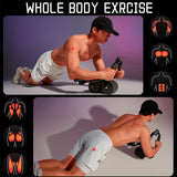 Multifunctional Flat Support Aid, Automatic Rebound Abdominal Exercise Wheel, Fitness Equipment