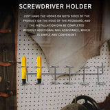 8 Pcs Screwdriver Holder Pegboard Multi-Tool Holder Accessory Pegboard Accessories Multi-Ring Tool Holder For Pegboard