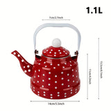 1Pc Enamel Tea Kettle Stainless Steel Teapot Stovetop Tea Kettle Coffee Pot Coffee Kettle Lovely Enamel Teapot For Loose Leaf Tea