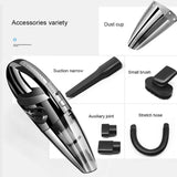 Cordless Powerful Cyclone Suction Portable 120W Rechargeable Car Vacuum Cleaner - Handheld, Quick Charge for Home & Pet Hair