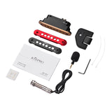 JUSTPRO JC-A1 Sound Hole Coil Pickup Microphone - With Mic and Volume Control for 39/40/41/42-inch Folk Guitar
