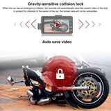 Motorcycle Dvr Driving Recorder Ip65 Waterproof Lens Intelligent Loop Recording 2.8 Inch Display Gravity-Sensor Collision Lock