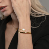 Zircon gold bracelet female