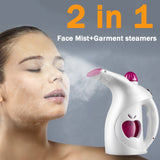 2 in1 Face Deep Cleanser Mist Steam Sprayer Spa Skin Vaporizer handheld garment Steamer EU US plug
