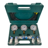 Excavator Meauring Device Hydraulic Gauge Kit with 6 Coupgs Pressure Gauges 3 Test Hose