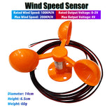 100KM/H Sensor Anemometer Φ14CM DIY Three Cup Type Measurement 0-2V Speed Tester Wind Power Detector