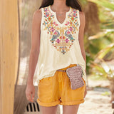 Summer Women's National Style Top T-shirt Vest