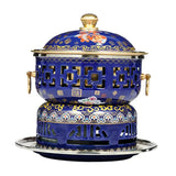 Practical Cloisonne Hot Pot For Shabu Buffet & Stew - Camping Cooker