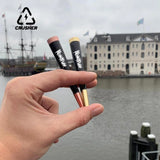 CRUSHER Metal Cone Herb Pipe with 5MM Activated Carbon Filter Removable Dry Burning Tobacco Pipes Smoking Accessories