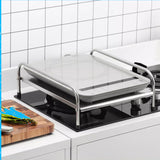 1PC Stainless Steel Kitchen Household Induction Cooker Bracket Gas Burner Stove Protective Cover Shelf Stand Storage Holder