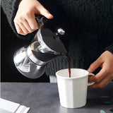1pc Premium Transparent Moka Pot - 4/6 Cup Stovetop Espresso Maker for Cuban Coffee and Italian Espresso