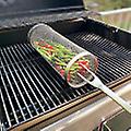 Stainless Steel Grill Basket - Round Rollable Grill Rack - 1 Piece (9*20)