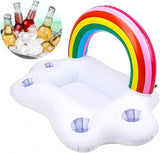 Inflatable Floating Pool Bar, Pool Mud, Floating Pool Bar, Rainbow Pool Tray, Inflatable Floating Glass Tray (rainbow Style)