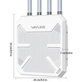 Outdoor Router Dual Band Outdoor WiFi 6 Router Water Resistant 573Mbps 2.4GHz 2402Mbps 5GHz Portable