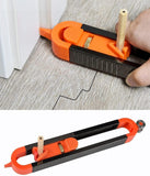 Precise Outline Scribble Tool With Lock - 1 Piece Replicator Outline Wooden Frame Measuring Corner (black Orange)