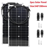 300W/600W Flexible Solar Panel Kit - With Controller Power Bank for Home, Mobile Phone, Car, RV, Camping & Outdoor