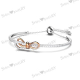 Shi Pei jewelry factory direct supply 2021 new S925 sterling silver vibrato with the same fashion fairy bow bracelet