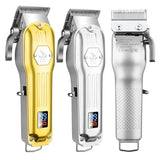 Resuxi BES-518 Salon Electric Clipper High-power Men's Household All Metal LCD Digital Display Hair Trimmers