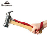 Campingmoon 1PCS Outdoor Multi-purpose Stainless Steel Copper Head Puller Camping Hammer Fixed Tent Nail With Safety Rope