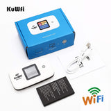 2400Mah US/EU/AS version High Speed KuWFi WiFi 150Mbps LTE Dongle With Sim Card Slot 4g Pocket Router Wifi Hotspo
