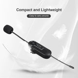 UHF Wireless Microphone Clip-on Mic 50M Transmission Battery 3.5mm TRRS Plug 6.35mm TRS for Smartphone Computer Vlog Interview