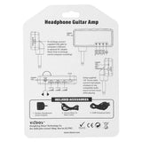 VITOOS Electric Guitar Plug Mini Headphone Amp Amplifier Heavy Rock Compact Portable Audio Device