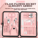 Set 18-piece Convenient Beauty Tool Clipper Manicure Nail Trimmer Pedicure Ear Peeling Knife to Remove Dead S