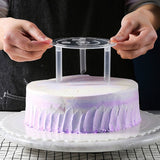 1Set Plastic Dowel Rods Set 5 Separator Plates For 4, 6, 8, 10, 12 Inch Cakes,Clear Cake Stacking Dowels