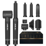 New Hot Air Brush 7 in 1 Flat Iron Hot Air Pick Electric Comb One Step Hair Dryer Fast Hair Straightener Brush
