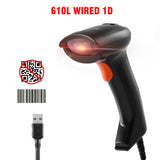 JRHC Handheld 2D Barcode USB QR Scanner Wired Automatic 1D 2D&PDF417 Data Matrix Bar Code Reader Plug and Play