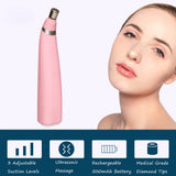 Handheld Diamond Microdermabrasion Machine Pore Vacuum Blackhead Removal for Skin Toning Anti Aging Home Facial Treatment Device