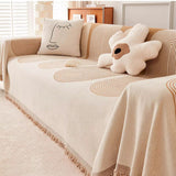Geometric design high-end towel/double-sided anti-cat scratch towel/four-season sofa cover