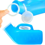 1200ml Male Urinal Spill Proof Pee Container Plastic Mens Bedpan Bottle with Lid for Car Elderly and Incontinence