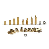 300Pcs M2 Hex Head Brass Standoff Spacer Screw Kit M2 Brass Pillar Stand Male/Female Electric PCB Circuit Board Stand Off Kit