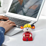 Dashboard Ornament God Of Wealth Solar Statue Road Joy Automotive Trim For Long Trip Or Daily