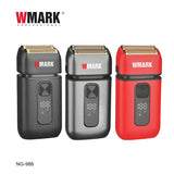2024 New Professional WMARK NG-986 Stainless Steel Titanium Plated Two Blade Mesh Razor, Electric Men's Shaver