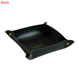 PU Leather Folding Tray Jewelry Display Plate Earrings Rings Cosmetic Organizer Desktop Key Coin Watch Sundries Box