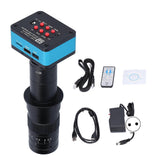 4K 2K 12MP HD USB Microscope Camera 180X CMount Lens 144LED Ring Light AC100240V