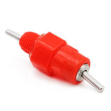 15 Pcs Chicken Quail Water Drinker Nipple Poultry Feeding Chicken Drinking Bird Pigeon Feeding Ball Red Nipple Drinkers