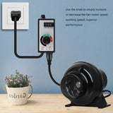 1500W Fan Speed Controller 120V 15A  Speed Regulator 3-Speed Transmission Speed Controller Switch with 3-Pole Plug