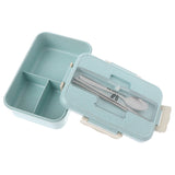 1000ML Portable Plastic Bento Box Leakproof Lunch Box Microwave Lunch Box Wheat Straw Dinner Ware Food Storage Container
