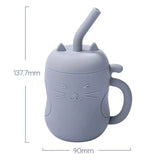 150ML 1PC Silicone Baby Feeding Straw Cup Kid Learning Feeding Bottle Anti-Hot Leakproof Tableware Toddler Drinkware Water Bottl