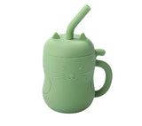 150ML 1PC Silicone Baby Feeding Straw Cup Kid Learning Feeding Bottle Anti-Hot Leakproof Tableware Toddler Drinkware Water Bottl