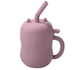 150ML 1PC Silicone Baby Feeding Straw Cup Kid Learning Feeding Bottle Anti-Hot Leakproof Tableware Toddler Drinkware Water Bottl