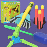 New Foot-stepping Small Outdoor Luminous Ejection Flying Flash Launch Rocket Children's Interactive Toys