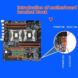 X99 Dual CPU LGA2011 Support DDR4 ECC Memory Motherboard PCB With 2XE5 2620 V3 CPU+2Xthermal Pad