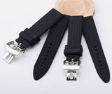 Chopard Butterfly Buckle Silicone Rubber Strap
